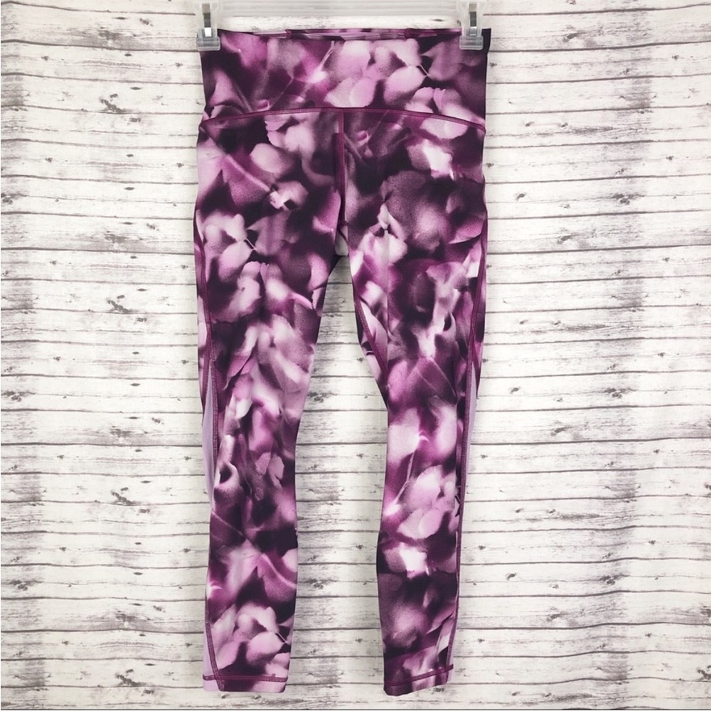 Lululemon Train Times 7/8 Pant Leggings Blush Blossom Alpine White Candy Pink